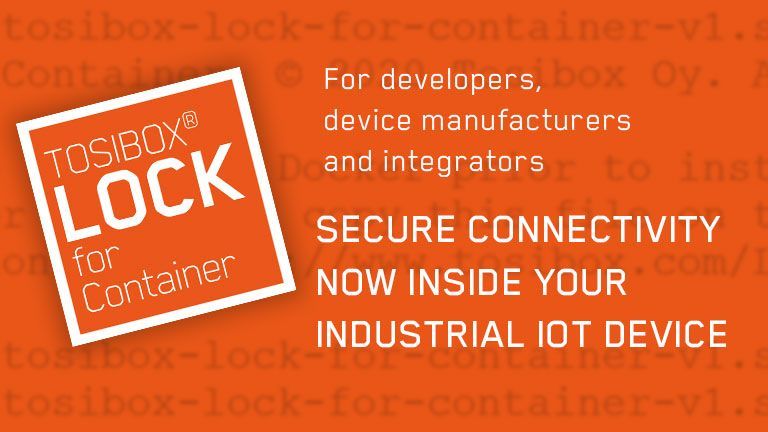 Sicurezza dati ai massimi livelli con la nuova soluzione<br> TOSIBOX®  Lock for Container