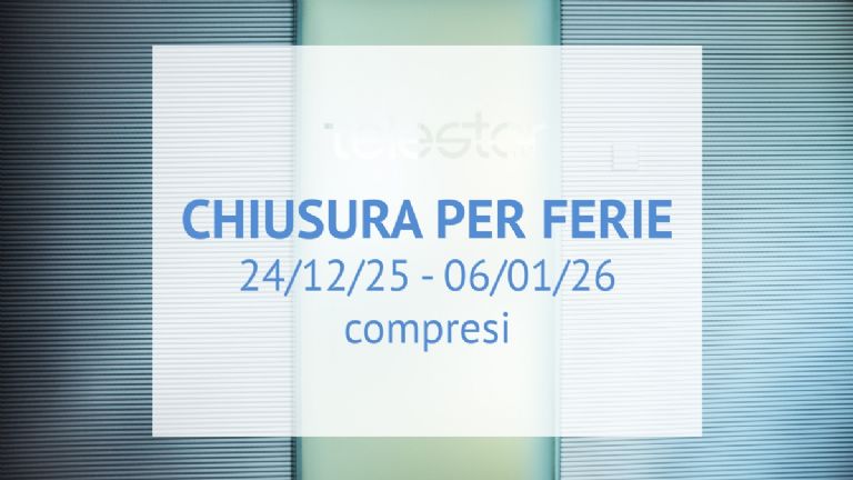 Chiusura per festività natalizie 2025-2026